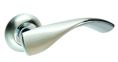 Ручки на розеті KEDR R10.049-AL SN/CP сатин/хром - Фото №2