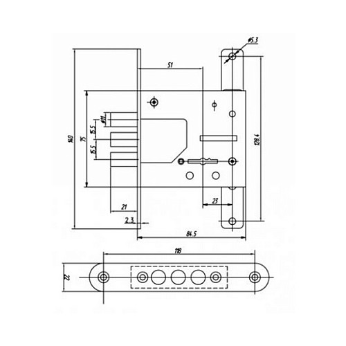 Механизм замка сейфовый О-САМ ЗВ8-4ШТ/13 (BS51мм) - Фото №3