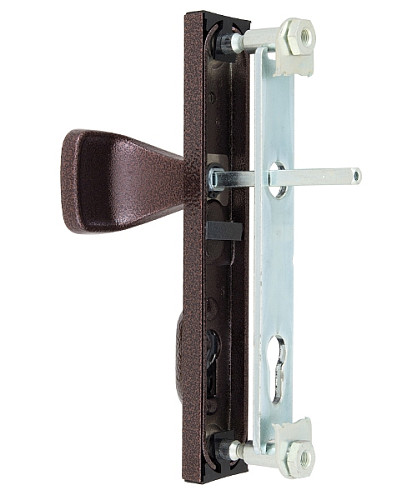 Ручки на планці з протектором ROSTEX R1 R 90мм (38-55мм) фіксована-нажимна коричневий - Фото №4