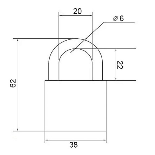 Замок навісний APECS PD-01-38 (3 ключа) - Фото №7