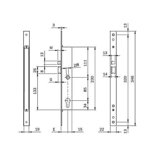 Електромеханічний замок ISEO 7818 (BS25*85мм) - Фото №6