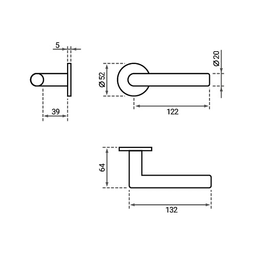 Ручки на розеті TUPAI 4002 5S (4041-4046) чорний - Фото №3