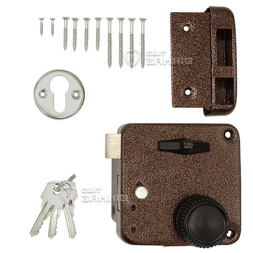 Замок накладний ПЕНЗА ЗНЗА 1 (BS60мм) 3 ключа (н) - Фото №6