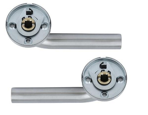 Ручки на розетте ROSTEX Bergamo ES52 нержавеющая сталь матовая - Фото №3