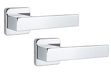Ручки на розетте ROSTEX Ravena H53 хром полированный