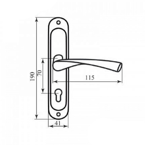 Ручки на планке BRUNO Bravo 70 античная латунь - Фото №2