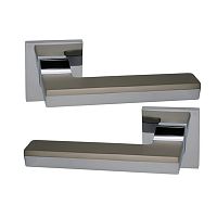 Ручки на розетте GENRICH R77.722 MSN/CP никель матовый/хром