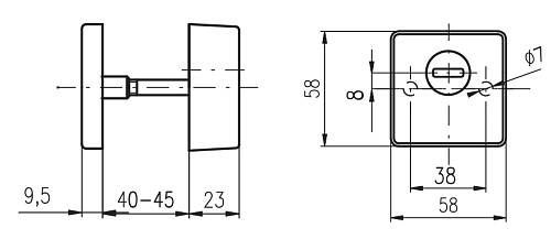 Протектор ROSTEX Quadrum R3/H (38-45мм) нержавіюча сталь матова - Фото №5