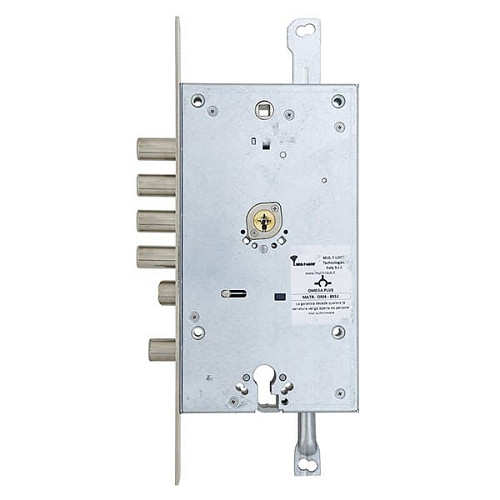 Механізм замка MUL-T-LOCK Omega OFMPB30328L/metal VIP/3in1 Двосистемний (BS65*85мм) хром без зв.план - Фото №2