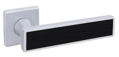 Ручки на розеті DND by MARTINELLI Sochic L 02 ZCSNE матовий хром (чорна вставка) - Фото №3