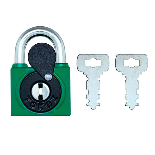 Замок навісний TOKOZ 800/40L (2 ключа) зелений - Фото №4
