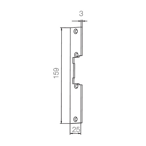Зворотня планка CISA 05005-12 коротка до ел.защіпок 15160, 15140, 15102, 15100 нержавіюча сталь - Фото №2 Зворотня планка CISA 05005-12 коротка до ел.защіпок 15160, 15140, 15102, 15100 нержавіюча сталь - Фото №2