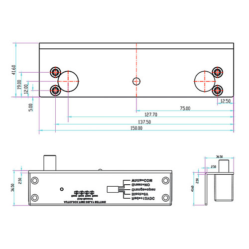 Электроригельный замок YLI YB-500U(LED) НО (без питания открытый) - Фото №5