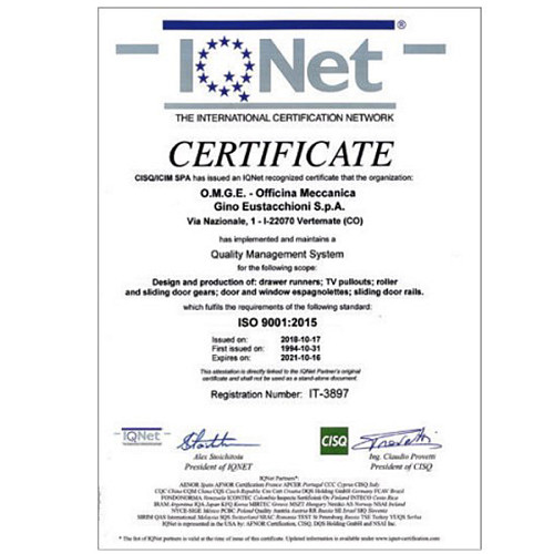 Раздвижная система OMGE Alutech 1499 с демпфером длина 1,9 м на 1 полотно весом до 80 кг - Фото №10