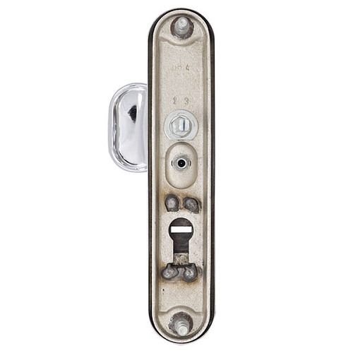 Ручки на планке с протектором ROSTEX Decor R 90мм (40-45мм) фиксированная-нажимная хром матовый - Фото №2