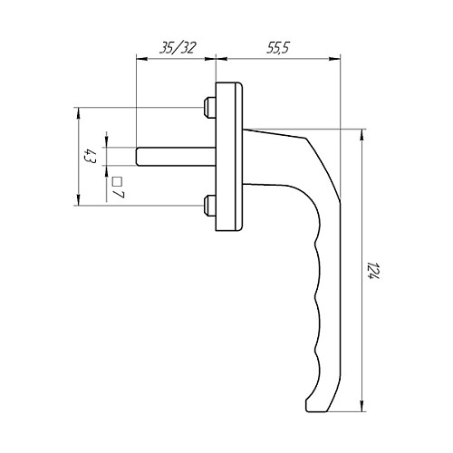 Ручка оконная УКР белая - Фото №2
