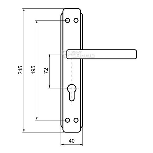 Ручки на планці OZCANLAR Hazal Yale 72 нікель сатин - Фото №2