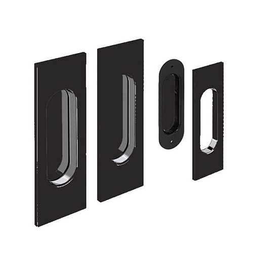 Ручки для розсувної системи VALCOMP 123,5x38 мм чорний - Фото №2