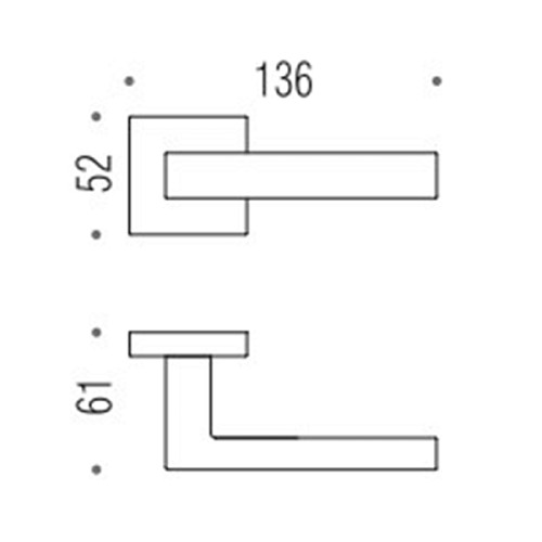 Ручки на розеті COLOMBO Ellesse BD21 52х52 (MM29-MM13) матовий хром - Фото №3