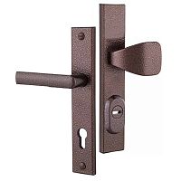 Ручки на планке с протектором ROSTEX R1 R 85мм (38-55мм) фиксированная-нажимная коричневый