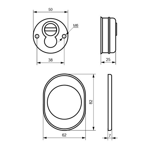Протектор AZZI FAUSTO F23 Antitubo 25 мм матовий хром - Фото №5
