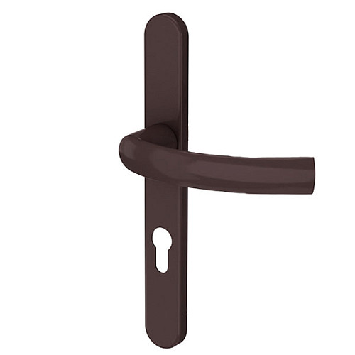 Ручки на планке MEDOS Jowisz 92/32 овальная планка 8019 коричневый - Фото №2