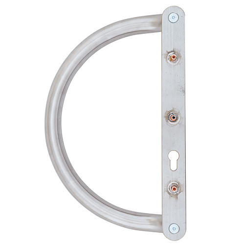 Ручка скоба ROSTEX D 390 фіксована-нажимна 85 (комплект) нержавіюча сталь матова - Фото №5