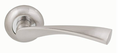 Ручки на розеті COMIT Vela (CM-59) хром/матовий нікель  - Фото №2