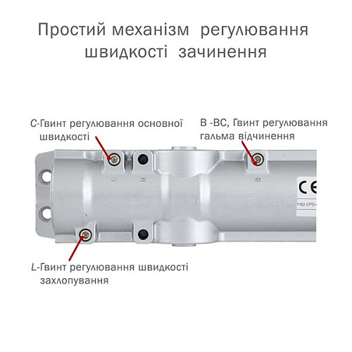 Дотягувач ABLOY DC250 CAM BC EN1-6 без тяги  до 120кг FIRE Коричневий - Фото №4