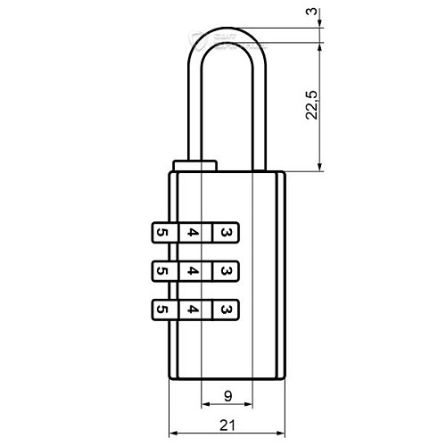 Замок навесной HORST HR-B3-20C - Фото №2