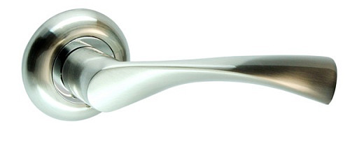 Ручки на розеті KEDR R10.023-AL SN/CP сатин/хром - Фото №2