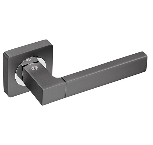 Ручки на розеті GAVROCHE Stannum AL-A1 MBN/CP графіт/хром - Фото №3