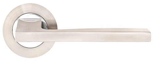 Ручки на розеті MVM/Linde A-1220 (T2-E3) SN/CP матовий нікель/полірований хром - Фото №2