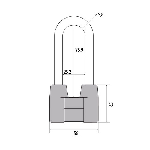 Замок навісний АВАНТЕК ВС2-4А-01 довга дужка (3 ключа) - Фото №3