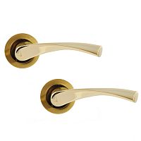 Ручки на розеті SIBA Kemer (A01) золото матове темне/темне золото