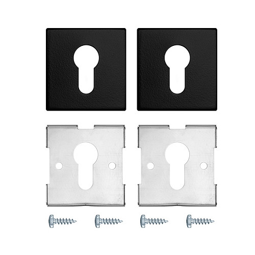 Накладки на серцевину ROSTEX H56 PZ SQUARE матова чорна - Фото №3