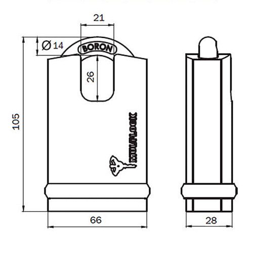 Замок навесной MUL-T-LOCK NE14H Interactive+ (3 ключа) - Фото №7
