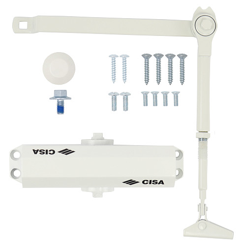 Дотягувач CISA 60471.03.0.45 STD HO з фіксацією до 80 кг білий - Фото №6