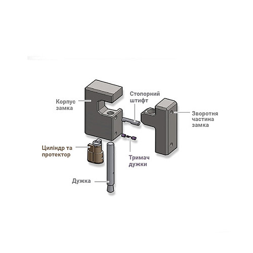Замок навісний MUL-T-LOCK HASP LOCK DIAMOND ClassicPRO (2 ключа) - Фото №6