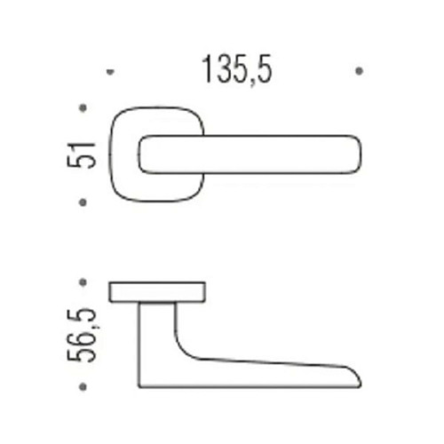 Ручки на розеті COLOMBO Spider MR11 (MR29-MR13) матовий хром - Фото №3