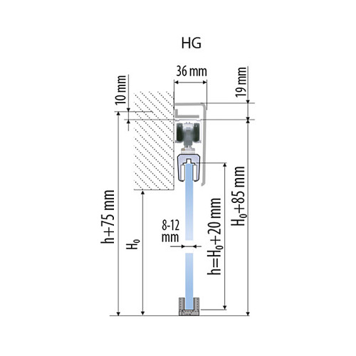 Система синхронного открывания для двойных стеклянных дверей Valcomp SYMETRIC - Фото №8