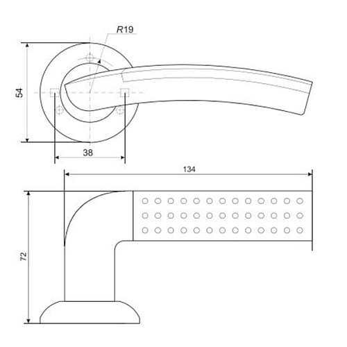 Ручки на розеті APECS Megapolis Seoul H-0826-A AB антична бронза - Фото №2