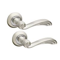 Ручки на розетте FUARO Opera (RM) SN/CP матовый никель/хром