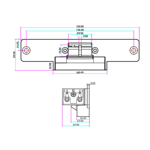 Электрозащелка YLI YS-130NC-S НО (без питания открыта) - Фото №4