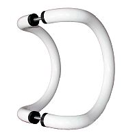 Ручки скобы офисные ОКТАВА ПЛАСТ Малое полукруг 300мм (комплект) белый 