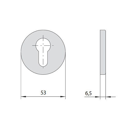 Декоративная накладка CISA 06458.10.0.18 внутренняя хром полированный - Фото №3