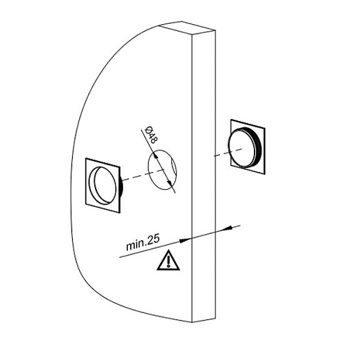 Ручки для раздвижной системы VALCOMP 57x57 мм черный - Фото №3