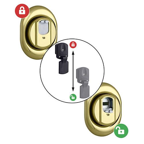 Протектор магнітний DISEC 4GN2MB 25 мм латунь PVD - Фото №3