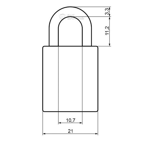 Замок навесной HORST HR-B1-20E (3 ключа) - Фото №3