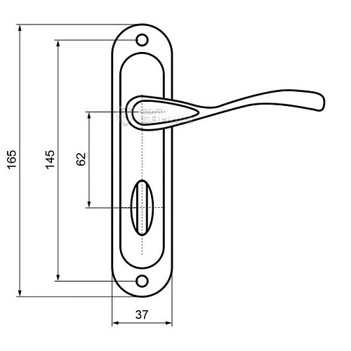 Ручки на планке KEDR 62.1313-AL WC MACC кофе - Фото №2